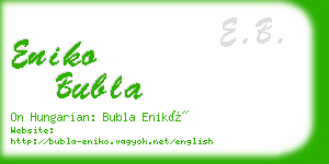 eniko bubla business card